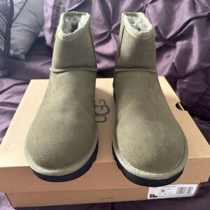 UGG Khaki Suede Ankle Boots